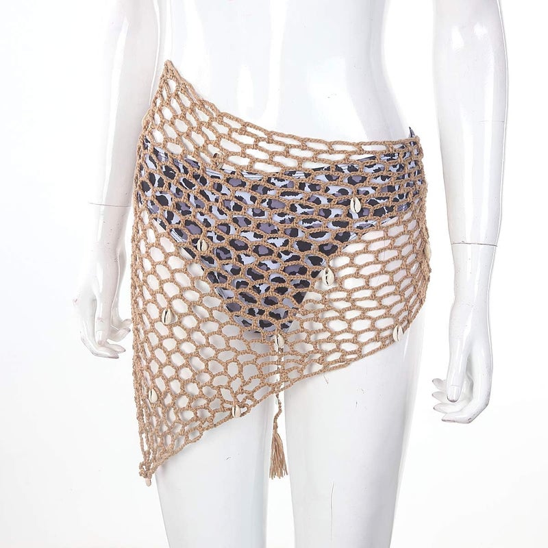 Ldcx Green Swimwear Cover Up Crochet Sarong,Sexy Fashion Beach Hand Crochet Shawl Capelet Fishnet Net Skirt.(SJJ42) - Image 5